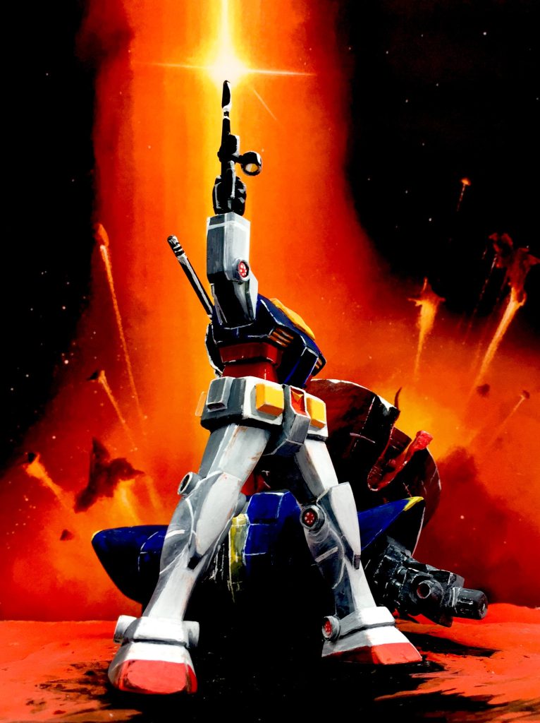 旧キット 1/144 ラストシューティング 劇場版ポスター 再現 ジオラマ 完成品