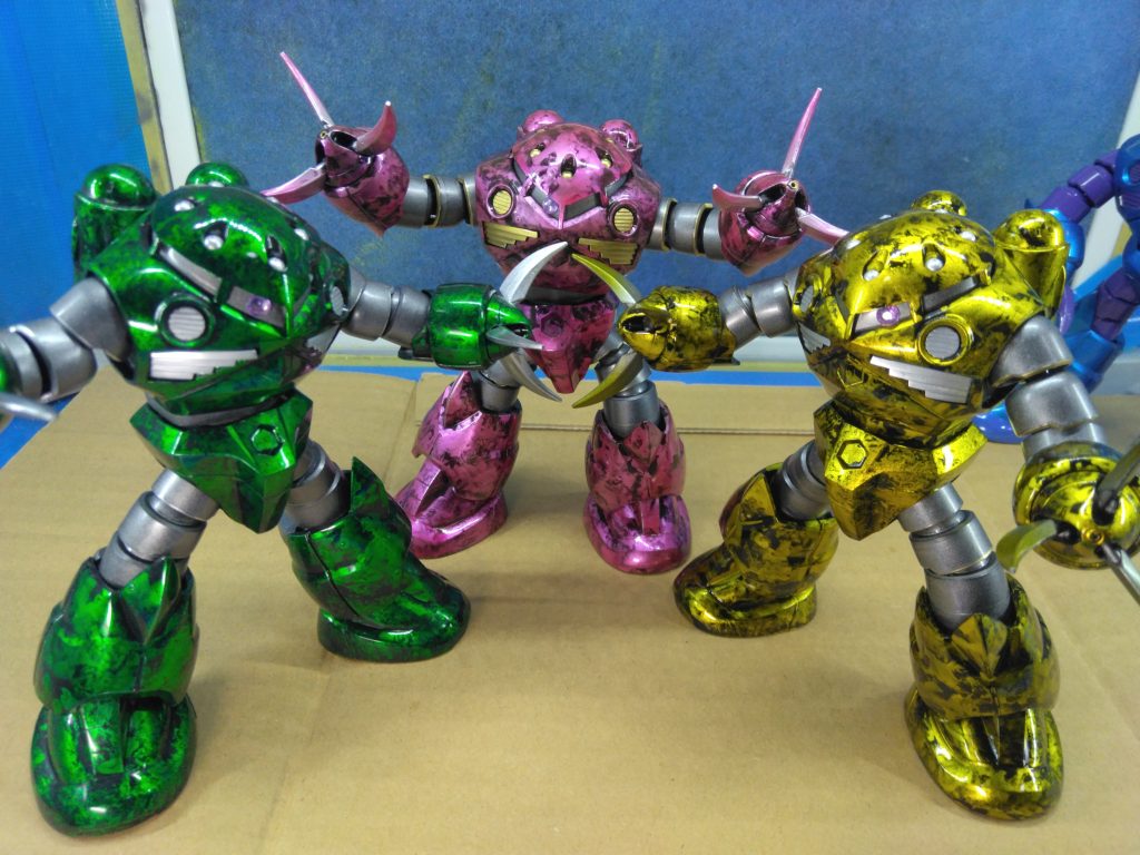 ラップ塗装　３体