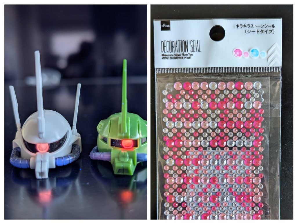 ちなみにモノアイはDAISOのデコシールです。