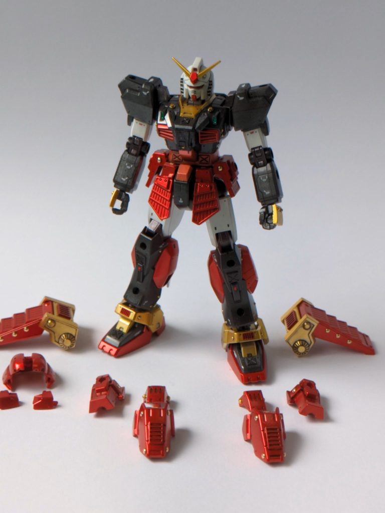 鎧は着脱ピンで差し込み磁石で着脱の技量は無いので