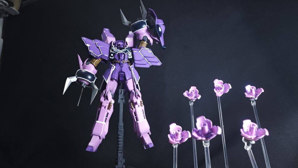 サイコジャマー内部はプリズムパステルチェリーピンクブルーで仕上げてます。長い。写真だと分かりづらいですが、偏光パール塗料と言った色合いで良い感じです。