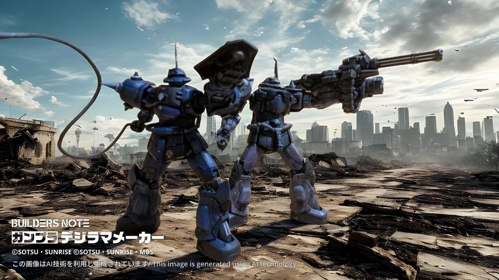 グフとのツーショット