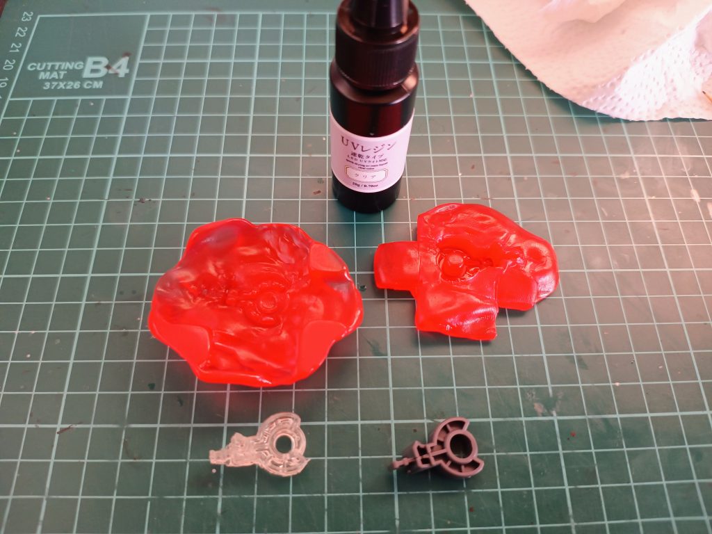 おゆまるＵＶレジンに初挑戦。上手く付いて良かったです。