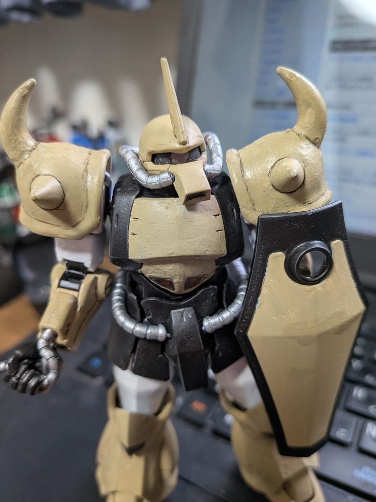 試作機風グフ・全塗装–4枚目/制作者：MrR