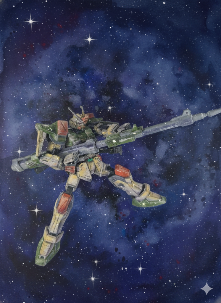 背景を宇宙（水彩画風）にしてみましたAI遊び③です