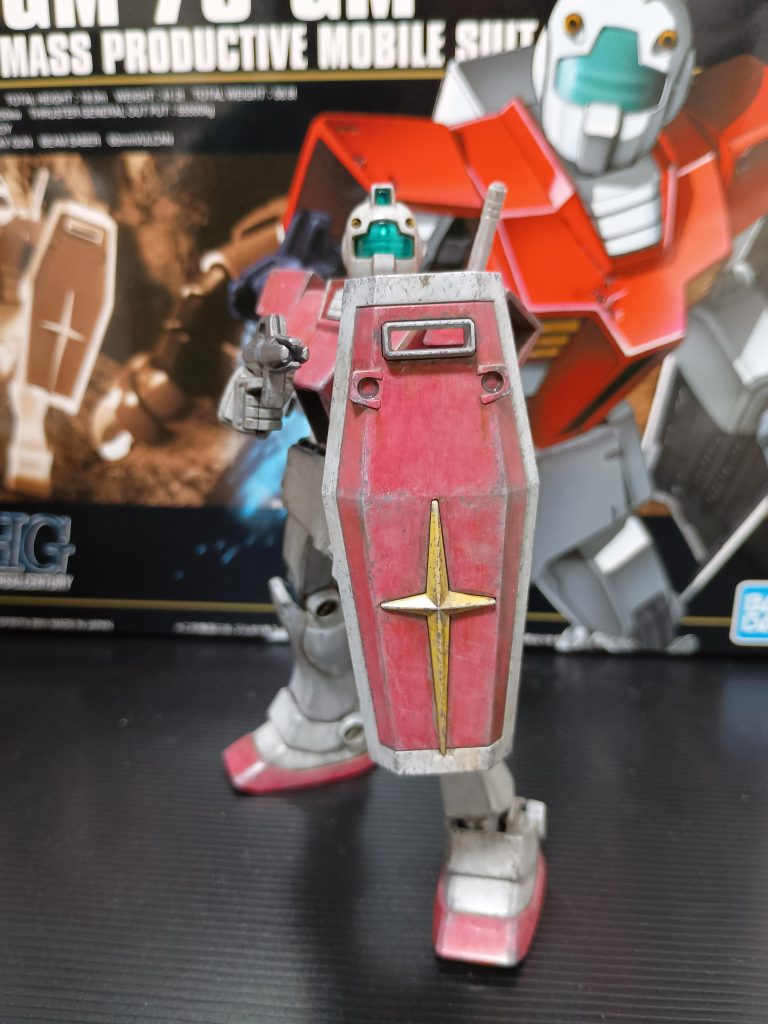 HG ジム　清水式筆塗り全塗装4作品目–2枚目/制作者：窓際の陽炎