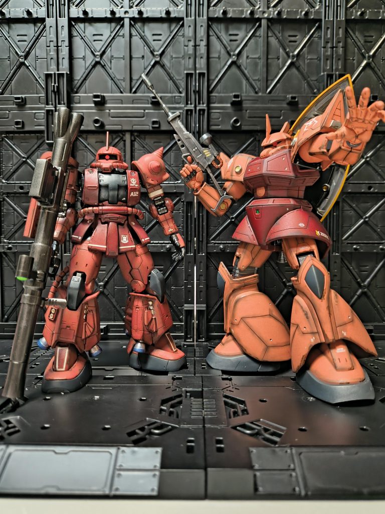 個人的にザク・バズーカが好きなので武装はこれだけです!(ザク・マシンガン、対艦ライフルも作りましたがなんだか合わない…)