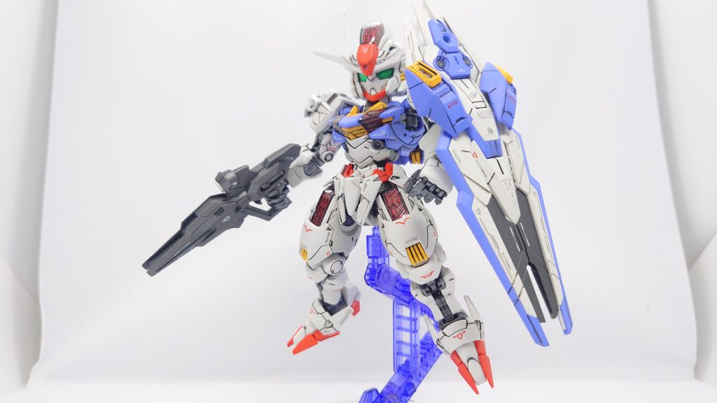 白　ナスカ ニュートラルホワイト青　ナスカ ミリオンブルー赤　ナスカ フレイムレッド黄　ナスカ マンダリンイエローライフル、フレーム類 クレオスGXメタルブラック　トップコートはガイアノーツセミグロスクリア