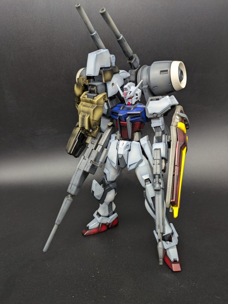 白とグレーとシャドウだけ吹いた状態。