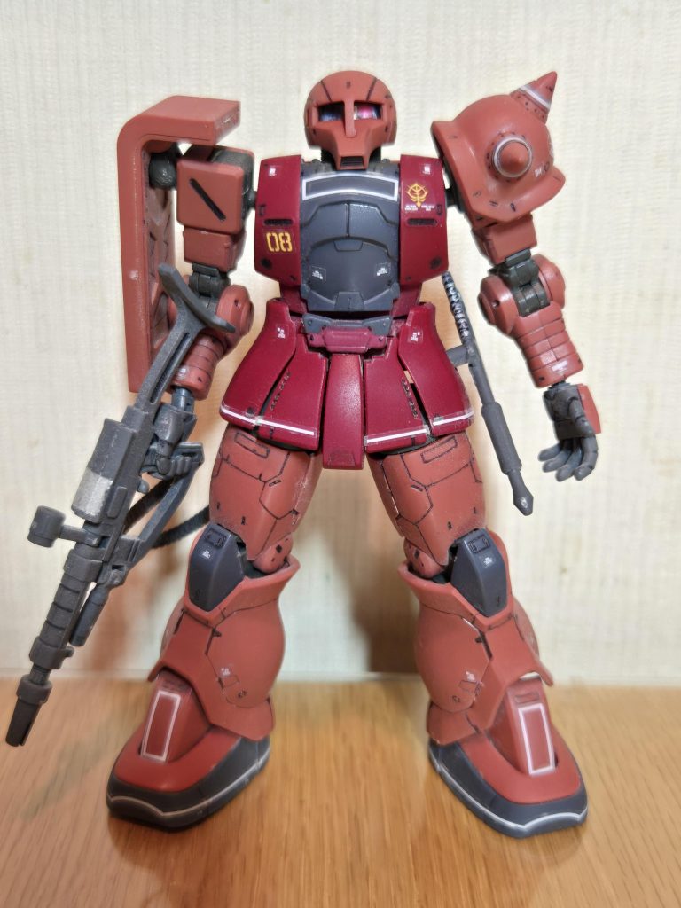 初期タイプと同様で、元々のキットの色が良いので、無塗装です。スミ入れをしてデカールを貼り、つや消しトップコートで仕上げました！良い感じです。