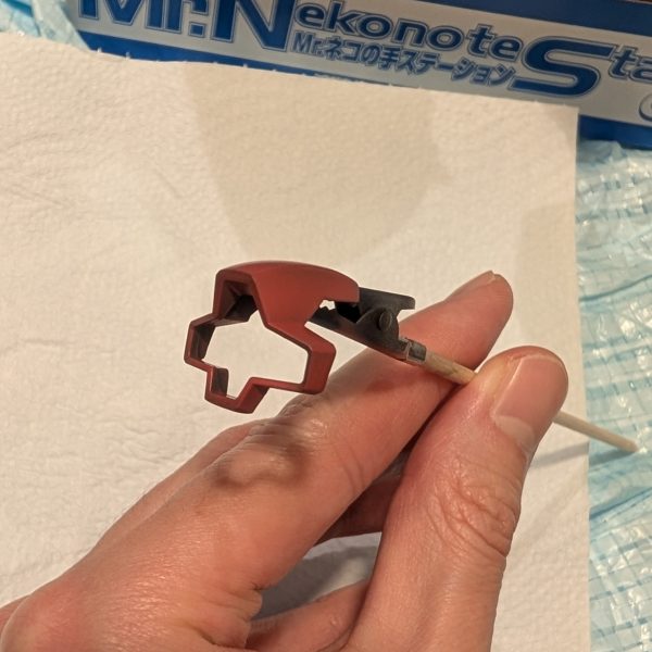 色味確認の仮組黒立上げ難しいな…練習必要ですねほんと…というか黒の部分は広い面にトーンあげた色のせたほうがいいですよねさすがに…真っ黒だもんなあ😂（2枚目）