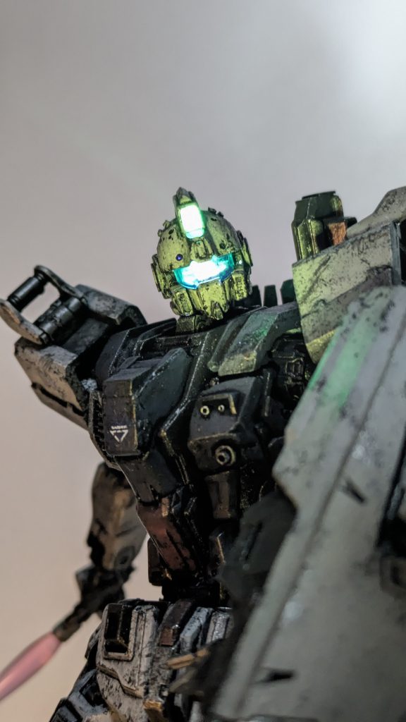 顔面は、HGUCの陸戦型ジムから拝借しモリモリディテール追加(gundam-kao2)