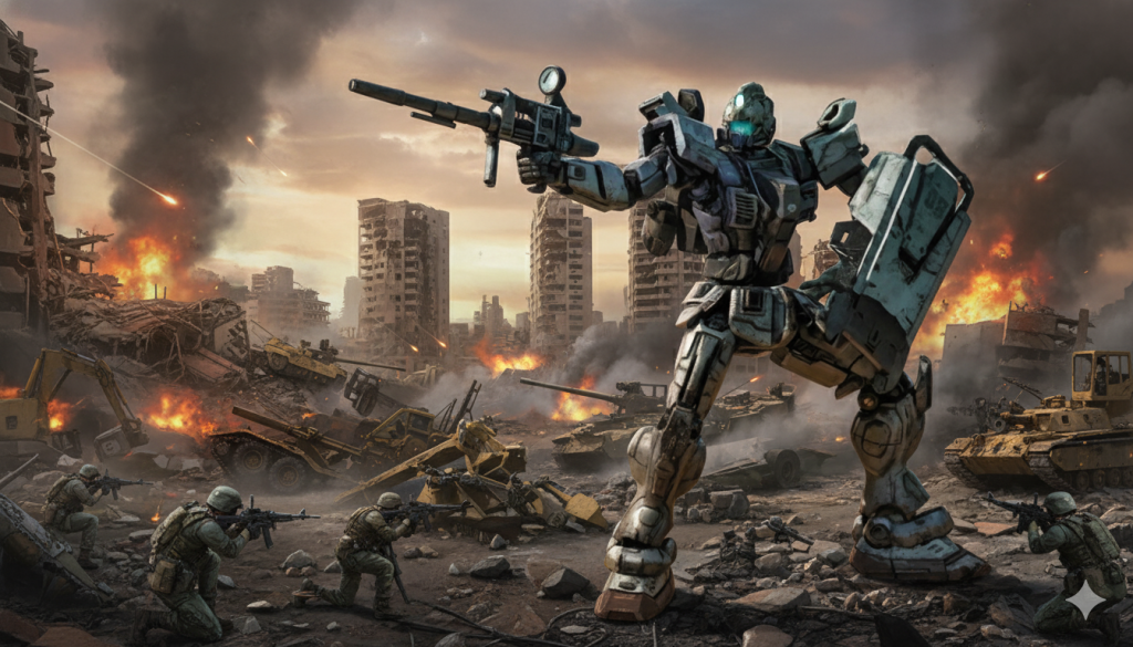 市街地戦。背景の街、ちょっと荒れ過ぎですねwww