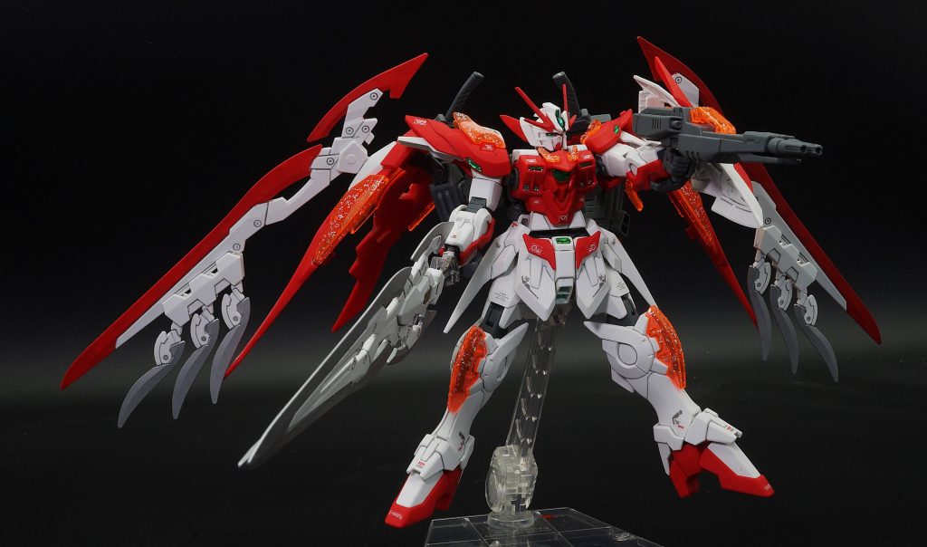 HGBF 1/144 ウイングガンダムゼロ炎（カスタムキット）部分塗装–5枚目/制作者：あるむ
