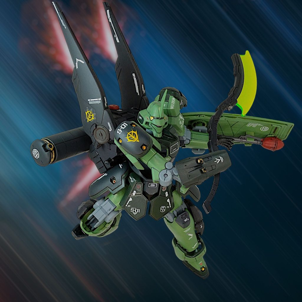 この前作ったEGウイングもそうですが、「アナザー系のキットで宇宙世紀感を出す」という視点は結構楽しいので、またチャレンジしてみます(iori_sei)