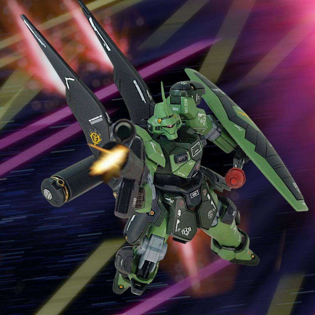 アナザーコンということで、脚部追加ブースターとシュツルムファウスト等の手持ち武器以外、全てアナザー系キットのパーツで構成しています(gandam-hand2)