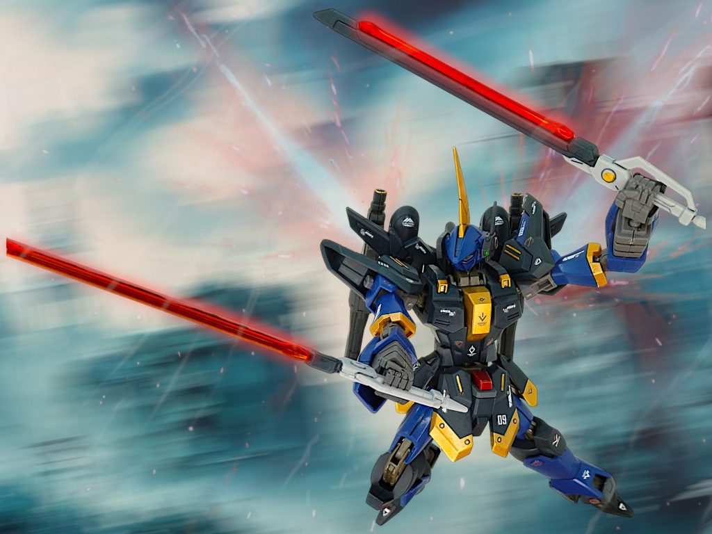 ルドラを取り扱うのは2回目ですが、意外にオーソドックスなスタイルなんですよね重斬刀も2本になってSEEDっぽさUP