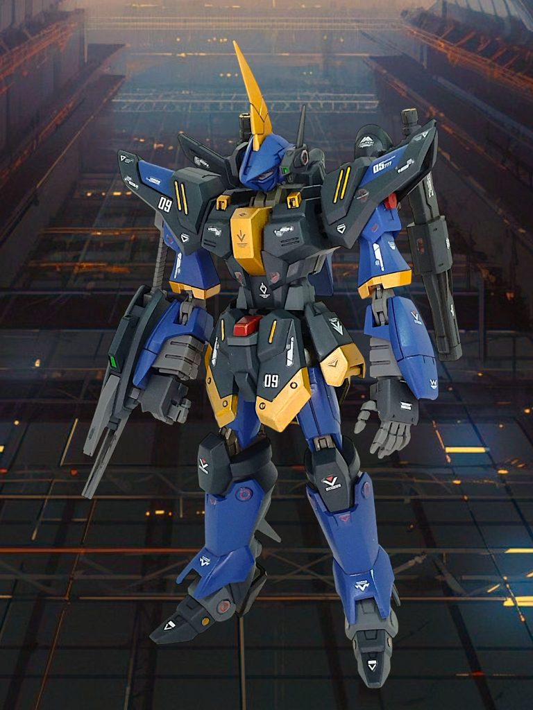 HGバーザムの頭はカッコ良いです(gundam-kao3)いつもは好みの角度になるよう首を調整することがほとんどですが、今回は無改造でピッタリの仕上がり！