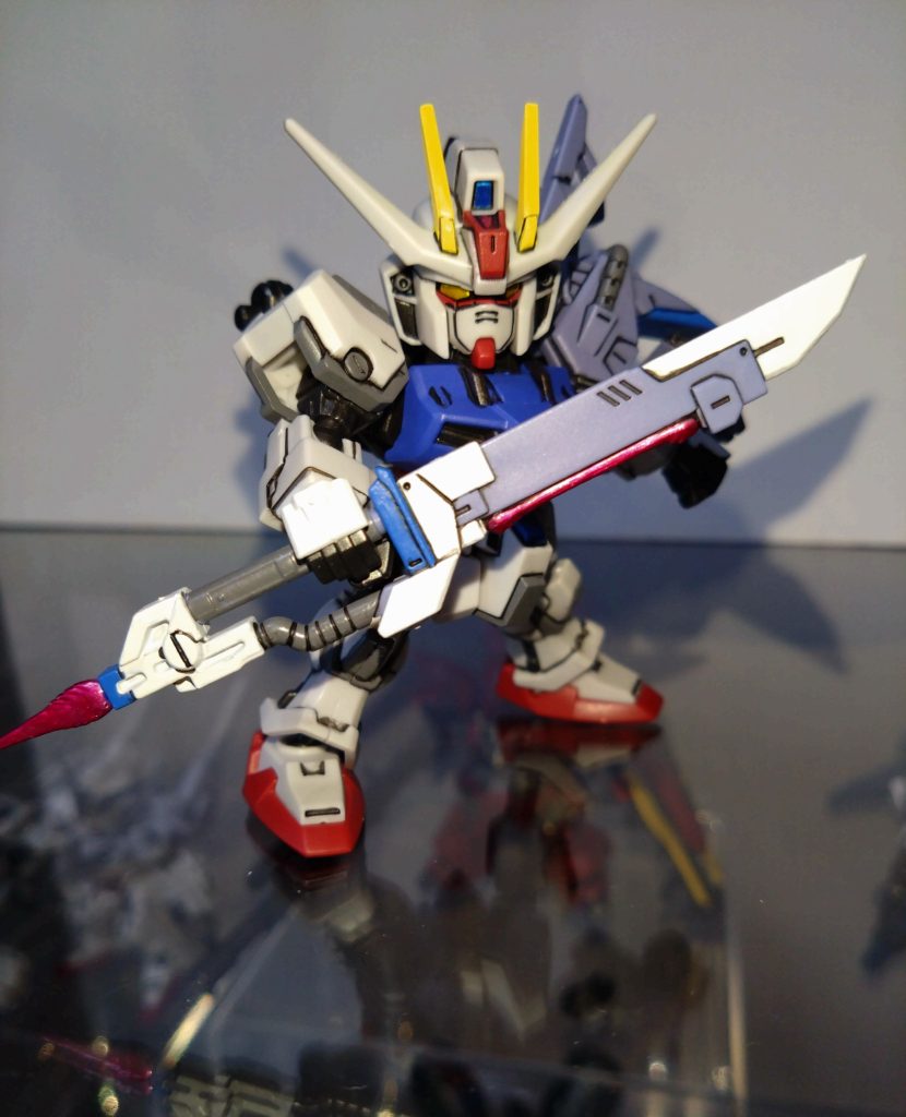 シュベルトゲベールのビーム部分はシルバー→GXメタルピーチ→GXクリアピンクを重ね塗りしました。