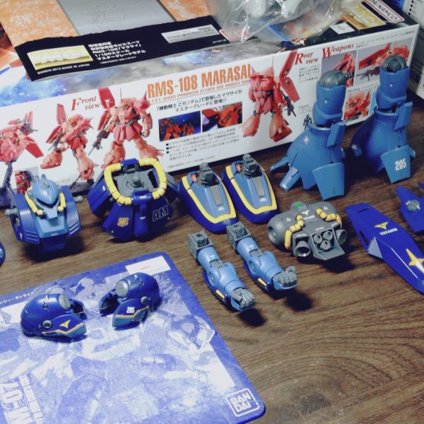 辿り着きました。吹いてる途中で雷雨になりましたので結果は神頼みです💧ハイザック同様モールド控えめなのでデカール少なく済んで助かりました♪（2枚目）