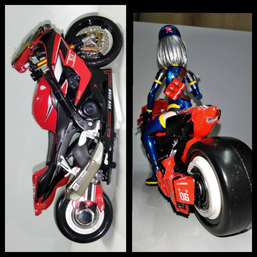 ボタン電池はプラ板箱組アンダーカウル内に