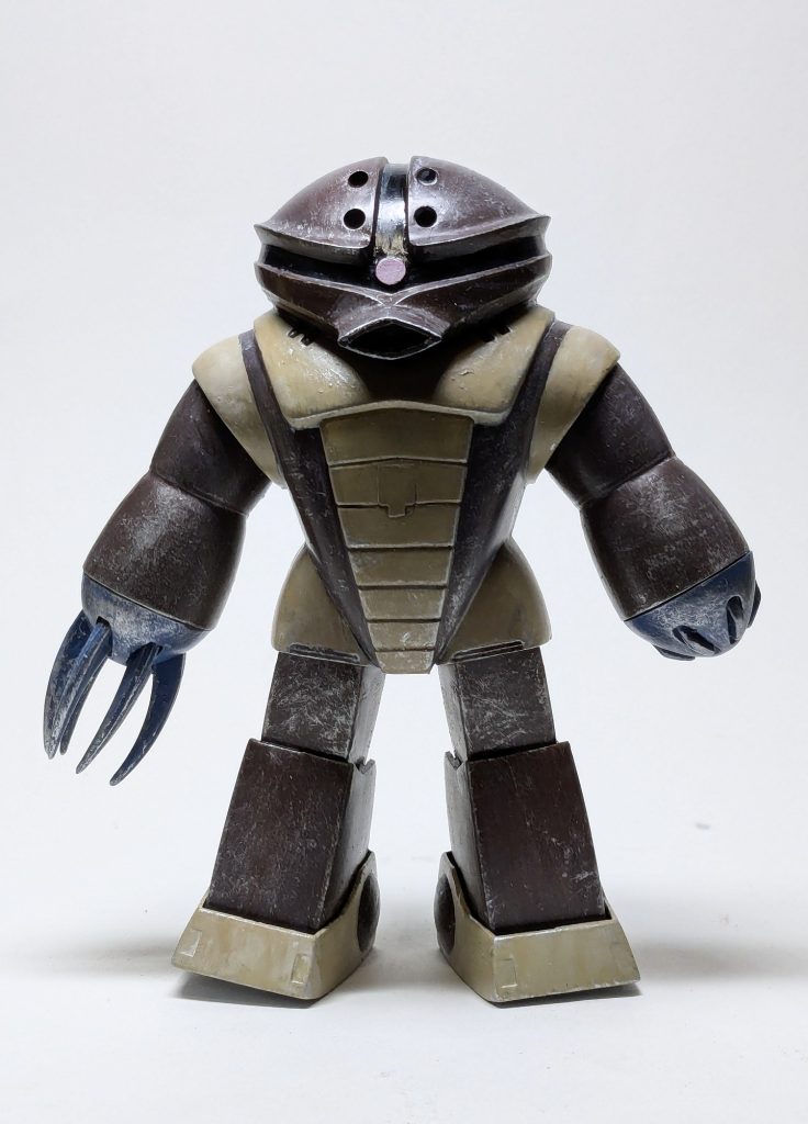 同キット改修版と同様な感じで、当時の汚し風にシルバーでドライブラシを行いました。