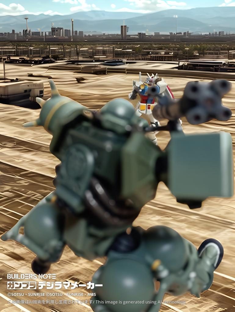 デジラマメーカーしてみました。 連邦の新型がなんだ!このザク・バズーカで!!(音声はここで終わっている)