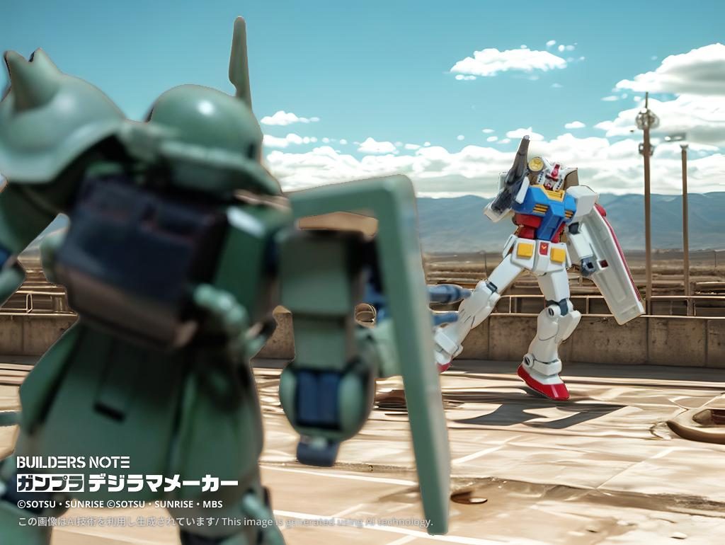 デジラマメーカーしてみました。この後、ザクの姿を見たものはない…