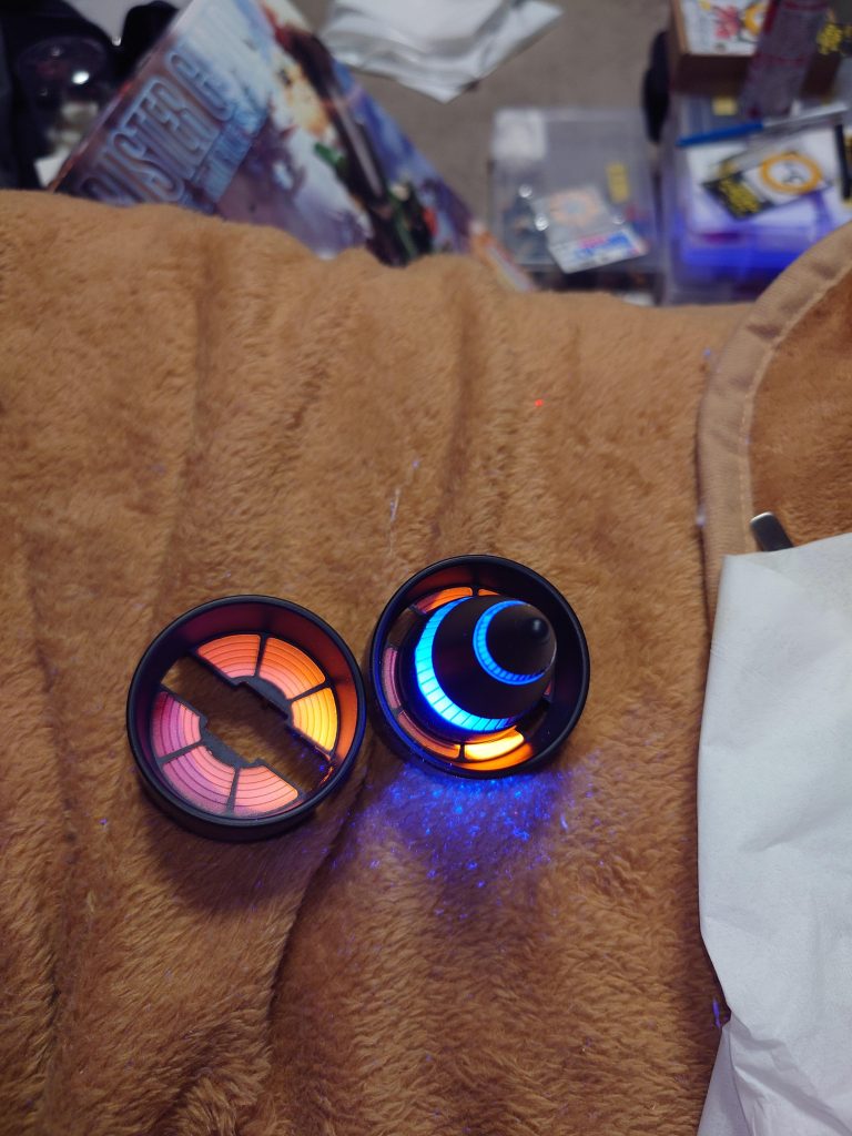 メインスラスターに対する、蛍光塗料塗り分け後のテスト写真です。