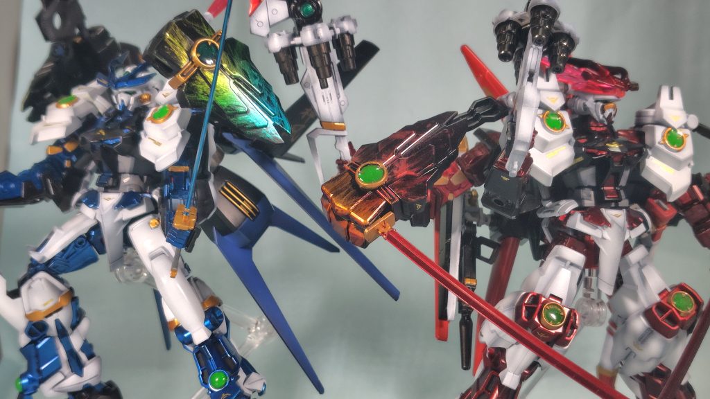 戦国アストレイ「双炎」・「蒼穹」–4枚目/制作者：バナナ味リンクス