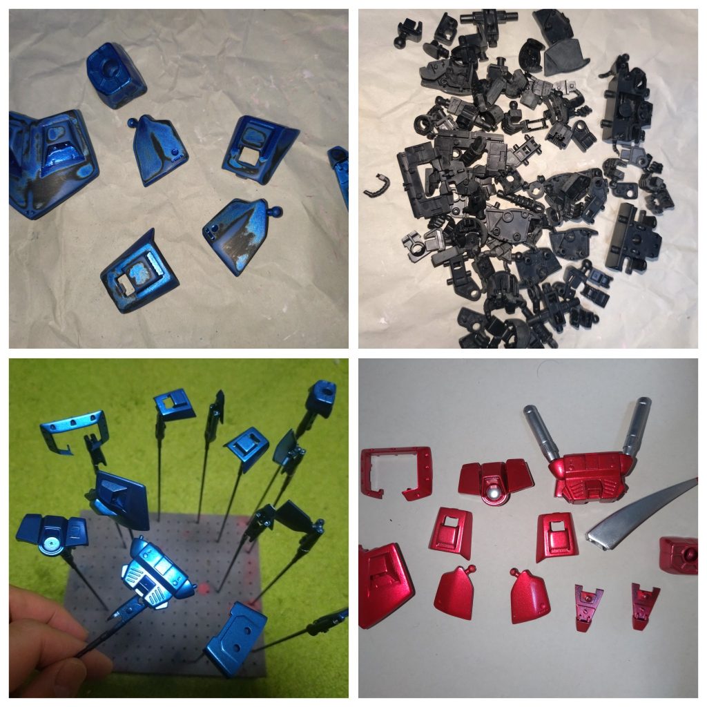 メタリック塗装も結構何回もやり直し