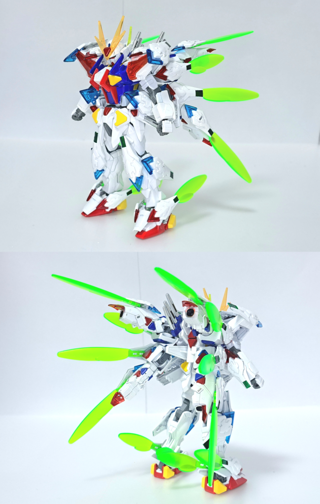 ビギニング50ガンダムビヨンド背部バックパックにifsマルチビット四基を追加した形態。ifsマルチビットはビギニングガンダムの腕を丸々使ってます(ビギニングの知名度低いし機体はおろか腕がどんなか分からんだろうの意思)