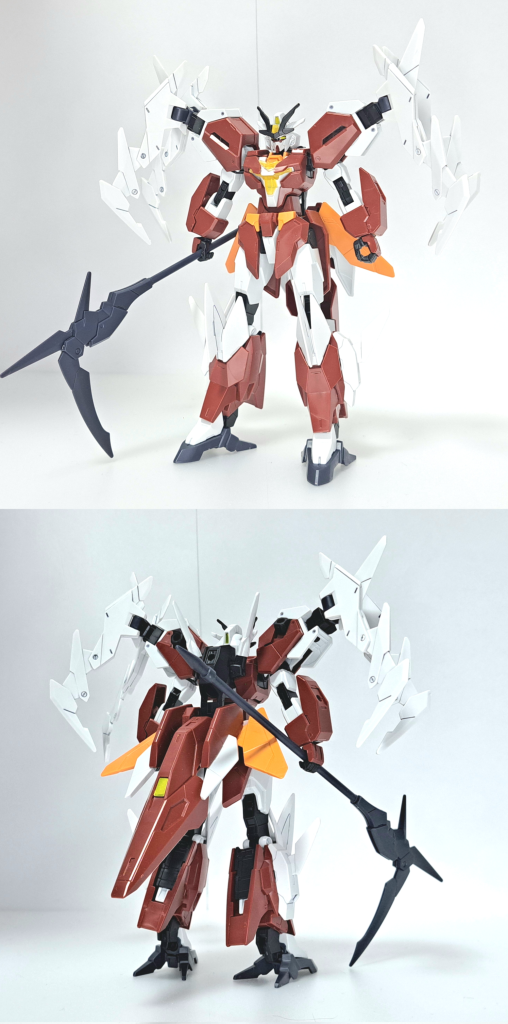 プルタインガンダム(赤)ついでにプルタインガンダムも組み直しました。が、当然プルタインガンダムのパーツはセットには無く、肩パーツは接着しちゃってたので肩だけサタニクスです(まあ似てるしかまへんかまへん)