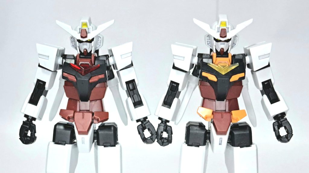 マーズフォーガンダムの方のコアガンダム(リアルタイプカラー)(→)との比較 
