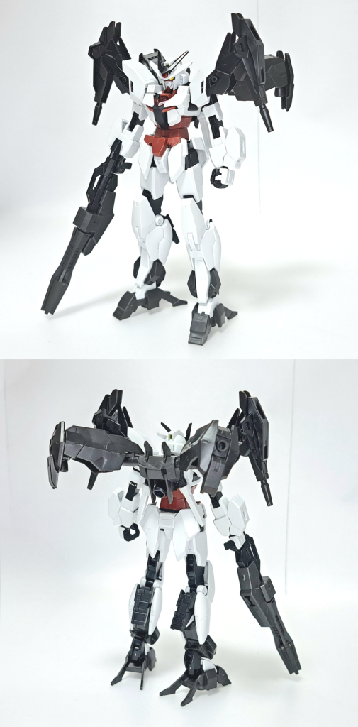 ジュピターヴガンダム(モノクロ)元のジュピターヴが白いので、コアチェンジセットのジュピターアーマー(黒)のパーツで組み換えました