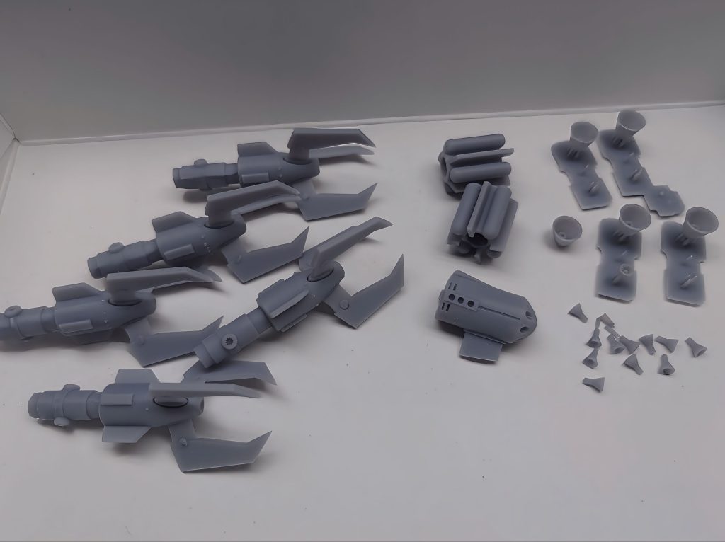 今回の自作パーツ(大型ミサイル以外)