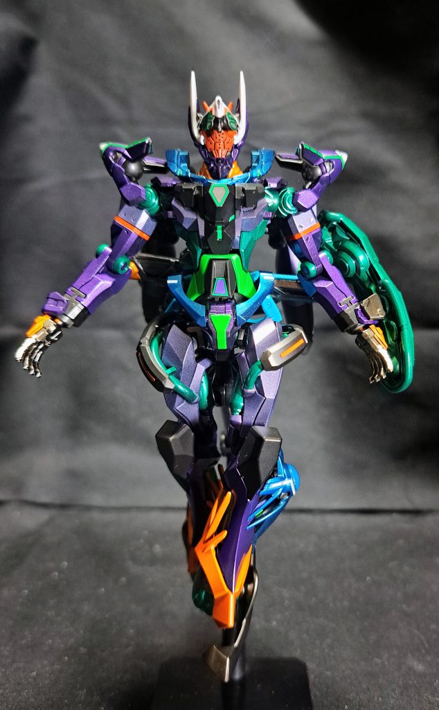 イオマグヌッソ接続状態の顔が本当に好きです！最も四苦八苦したオレンジ部分の色はとてもいい感じになって良かったです。(EXブラック→赤+白+黄色→ヴィクトリーゴールド)