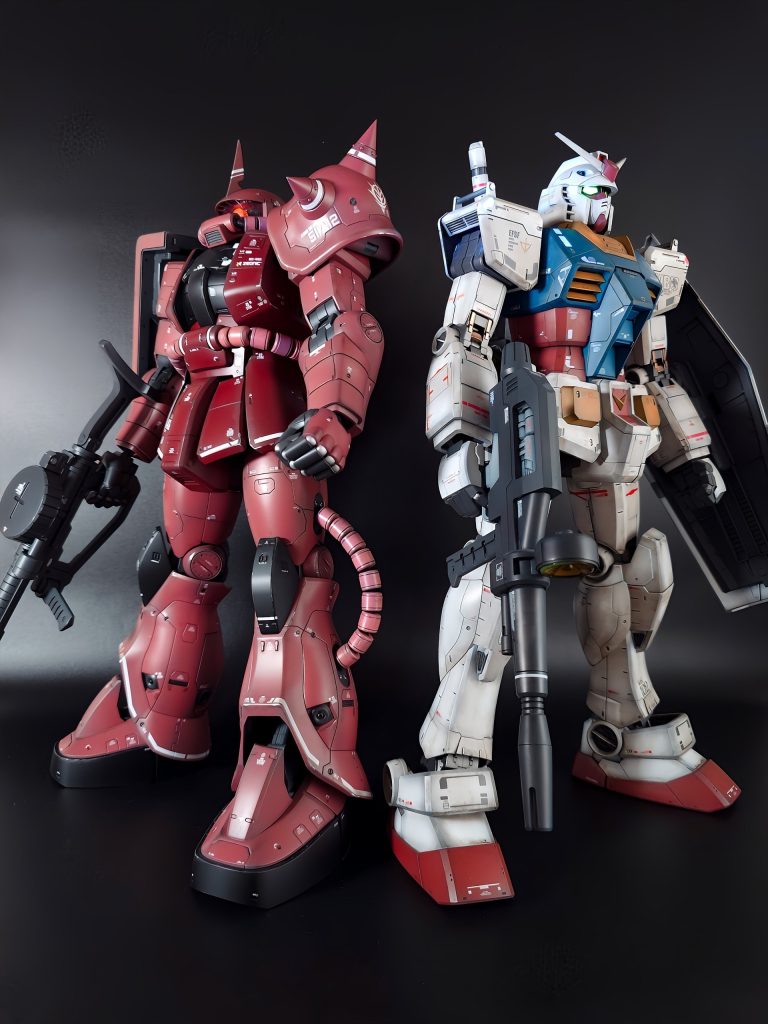 そのうち投稿すると思いますが、同時進行で作ったメガサイズガンダムと記念撮影〜この2体は自分の中ではやはり特別なのです