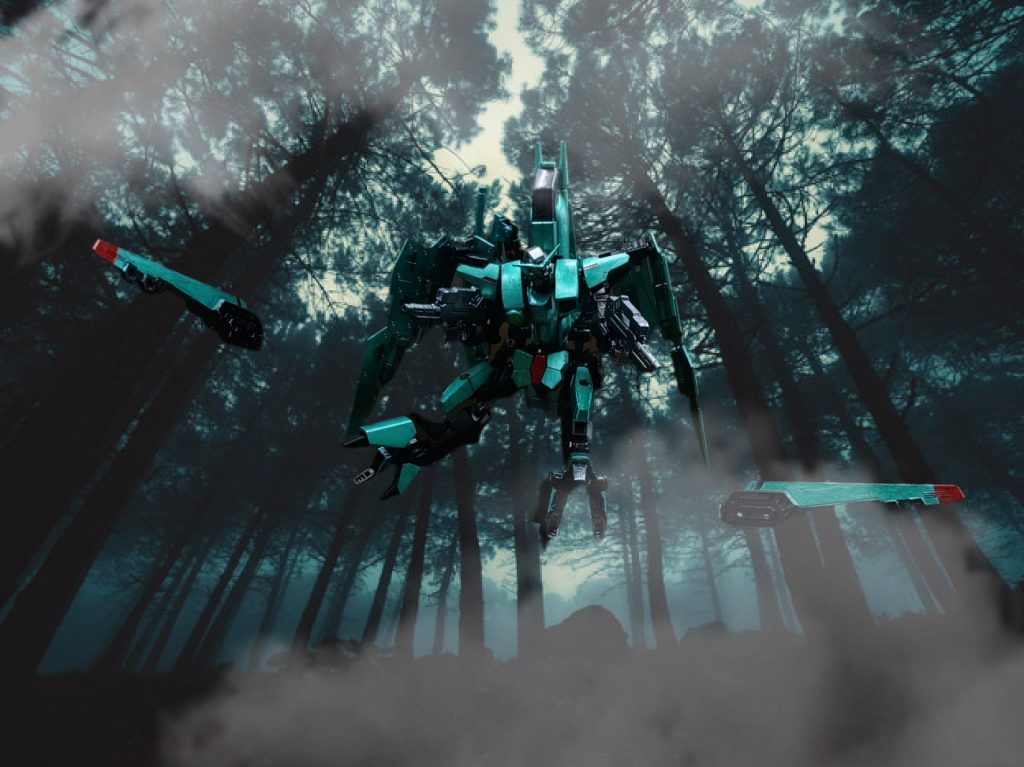 ◯通常武装・GNバスタースナイパーライフル・GNビームガン・GNビームサーベル・GNマイクロミサイル・GNウイングビット・GNレッグクロー◯追加武装・GNスマートサブマシンガン・GNシールド・GNフルシールド◯特殊装備・GNドライブ・広範囲索敵レーダーユニット・長距離望遠用センサーユニット・MS形態狙撃用ユニット