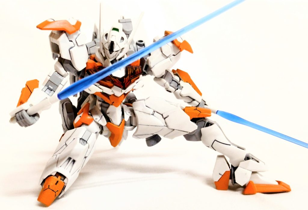 初投稿　HG ガンダムルブリス　オレンジで部分塗装