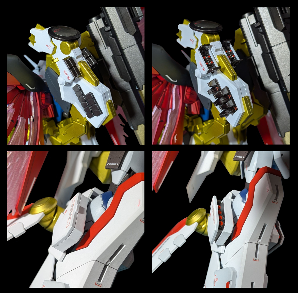 今後開けられることはないであろうミサイルハッチも頑張って塗り分けました