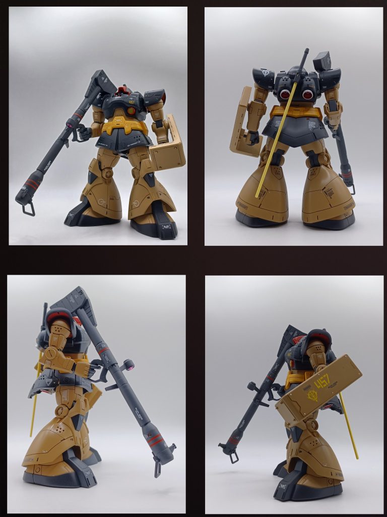 ジャイアントバズの太さを、増して長くしました。シールドはMGザクから流用です。