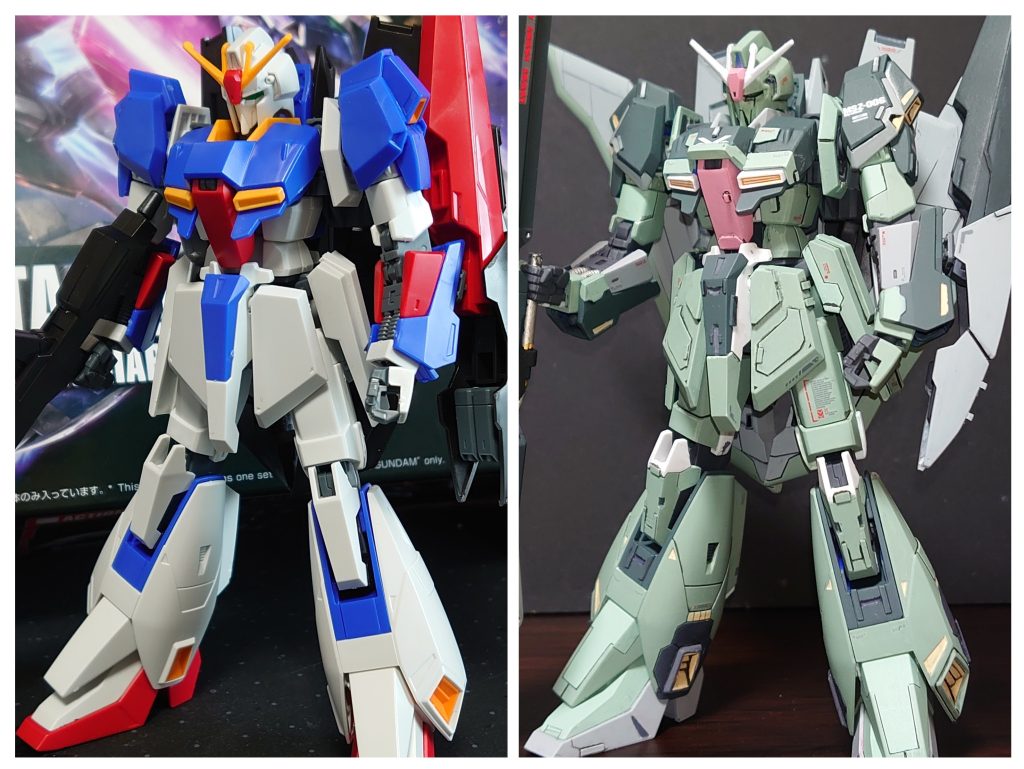 いつものbefore & afterどうしても緑色のZガンダムが作りたくなってしまい、水性ホビーカラーのセイラマスオ先生カラー モスグリーンを瓶生で使用しました。何度も自分で調色しようとしたのですが、やっぱりこの色合いは出せませんでした(^_^;)その他の色も全て瓶生です(ﾟεﾟ)ｷﾆｼﾅｲｷﾆｼﾅｲ