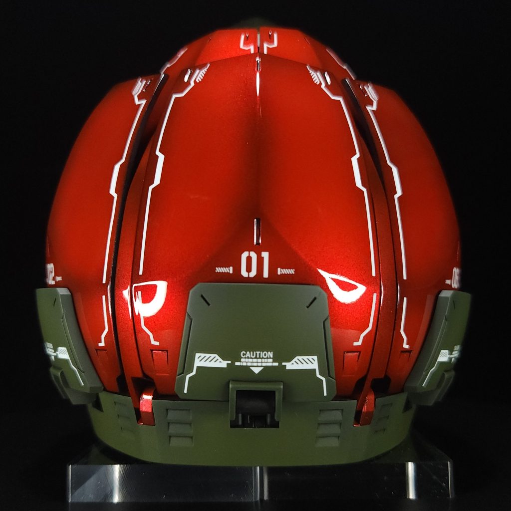 見上げる角度で キャンディ塗装の下地のシルバーはグラデーションにしてあります