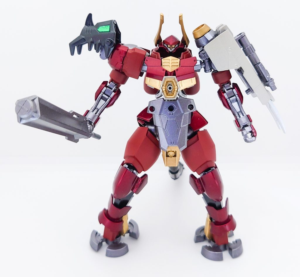 ASW-G-13:ガンダムベレト前々回のガンダムビフロンス、前回のガンダムマルバスと同じく、厄祭戦時のガンダムバエル「王」に側近として仕えた三騎士の一機というテーマで作成してみました。