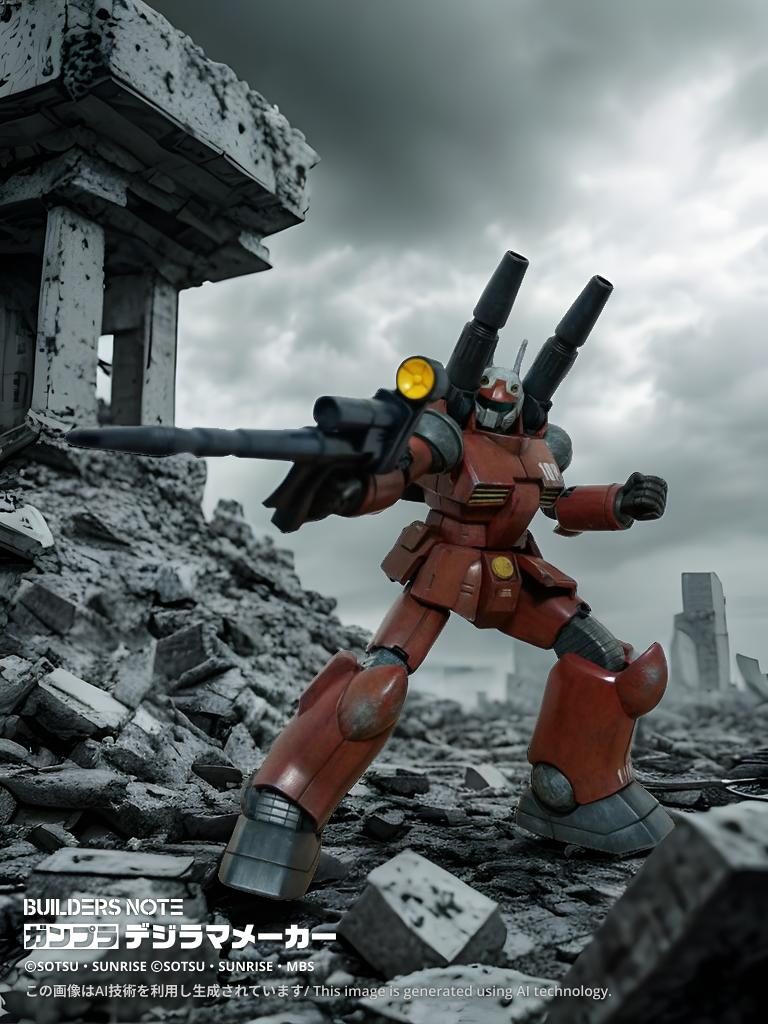 HG ガンキャノン　筆塗り全塗装計画　完了!!