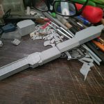 ビームキャノン制作中です。長くて画面に入り切りません（笑）リック・ドムの物よりも[…]