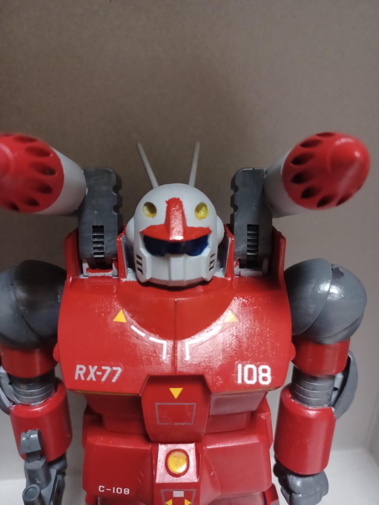 正面アップ細かいとこは筆が届かないので塗ってません昔は後ハメとかそんなことできる技術なかったからなぁ仕方ないね最後までありがとうございました！よかったらブログも見ていってください♪