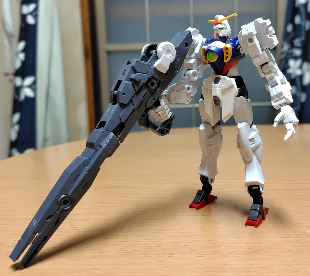 30MMオプションの巨大アームユニットとその大型キャノンも換装可能です。