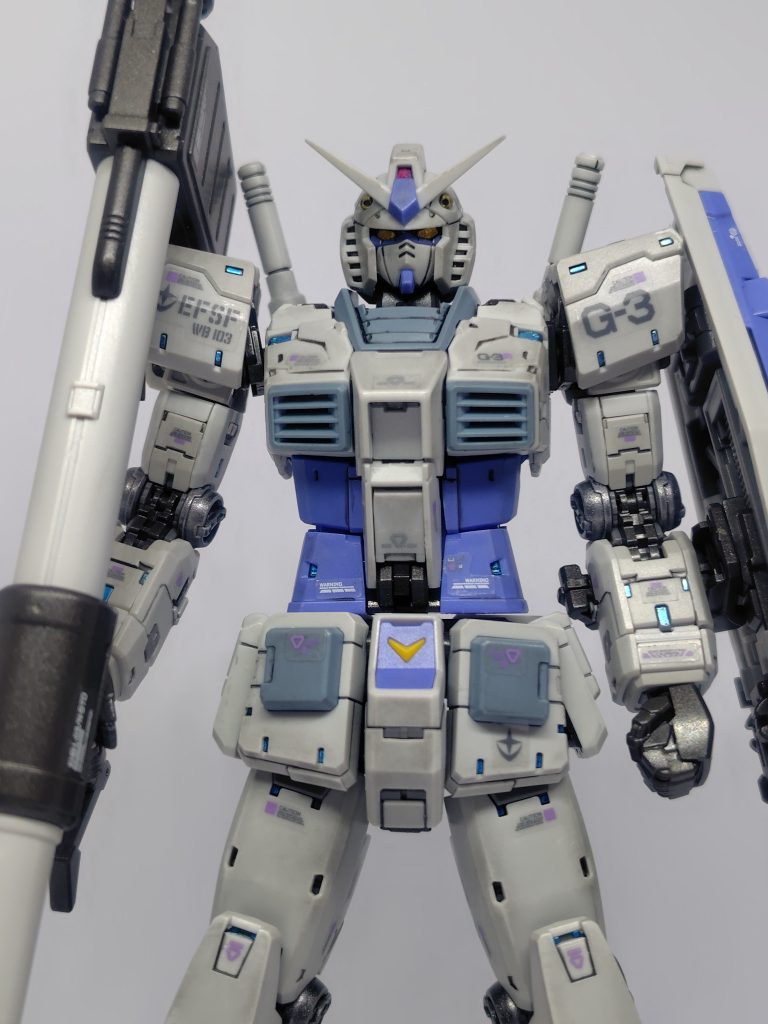 ダクト内もメタブルーとガンメタリックで塗分けたんですが何も見えませんでした(gundam-kao5)